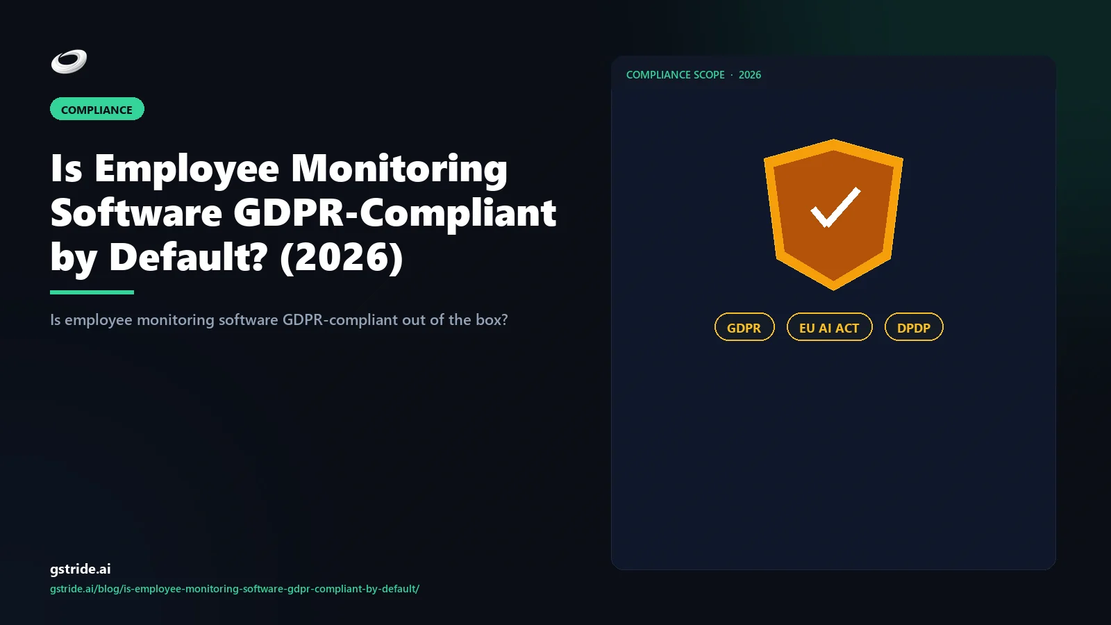 Is Employee Monitoring Software GDPR-Compliant by Default? — gStride AI 5-failure analysis